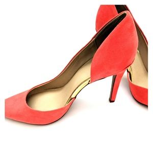 Coral pumps with gold trim!